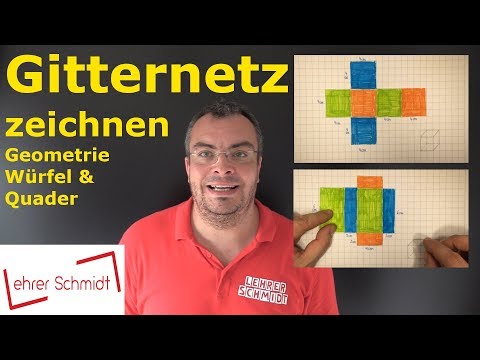 Cover: Gitternetz zeichnen | Würfel & Quader | Mathematik - einfach erklärt | Lehrerschmidt - YouTube
