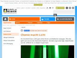 Cover: Chemie macht Licht - SimplyScience