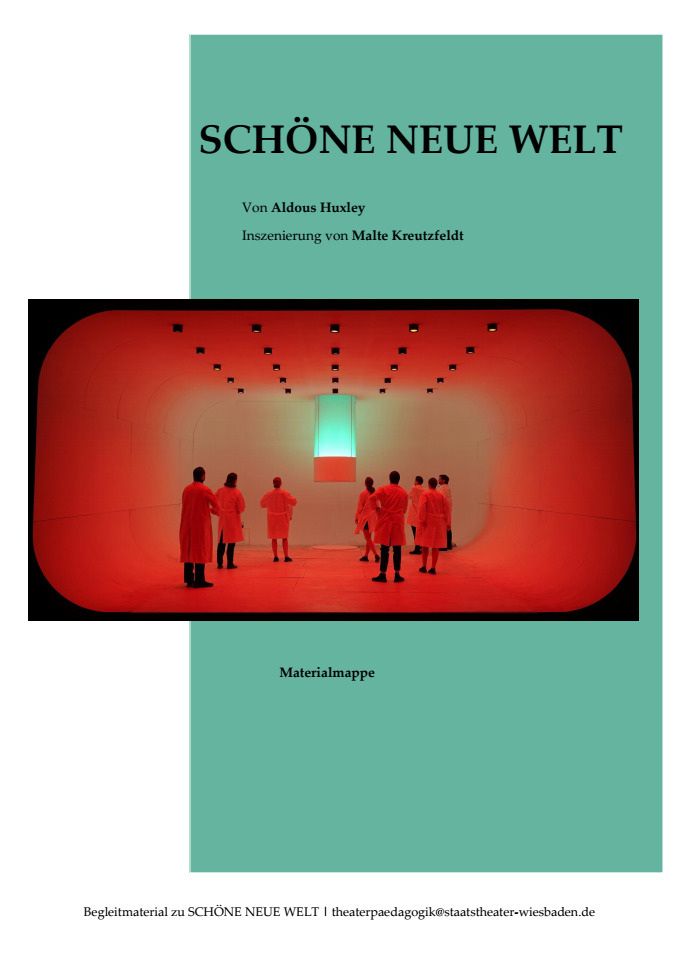 Cover: Begleitmaterial zu SCHÖNE NEUE WELT  - Inszenierung am Hessischen Staatstheaters Wiesbaden