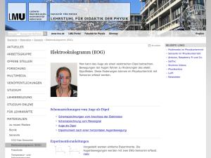 Cover: Elektrookulogramm (EOG) - Lehrstuhl für Didaktik der Physik - LMU München