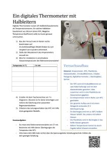 Cover: NTC als Thermometer - Temperatur-Stromstärke-Diagramm