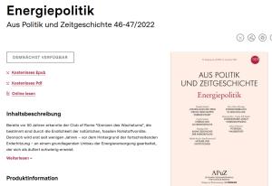 Cover: Energiepolitik