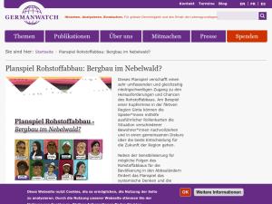 Cover: Planspiel Rohstoffabbau: Bergbau im Nebelwald? | Germanwatch e.V.
