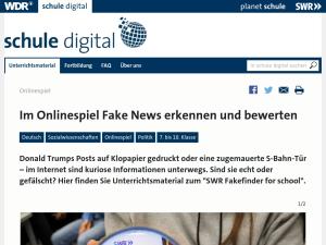 Cover: Im Onlinespiel Fake News erkennen und bewerten