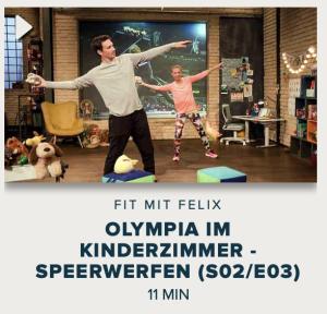 Cover: Fit mit Felix : Olympia im Kinderzimmer - Speerwerfen 