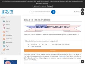 Cover: Road to Independence – ZUM-Unterrichten