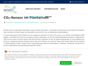 Cover: CO₂-Sensor im Plantarium