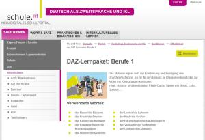 Cover: DAZ-Lernpaket - Berufe 1 | schule.at