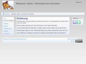 Cover: Webquest | Atelier | Werkstatt eines Künstlers | Hessischer Bildungsserver