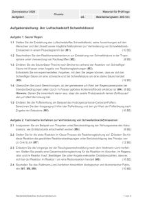 Cover: Schriftliche Abituraufgaben Niedersachsen 2020 Chemie Kurs auf erhöhtem Anforderungsniveau (eA) Aufgabe 1