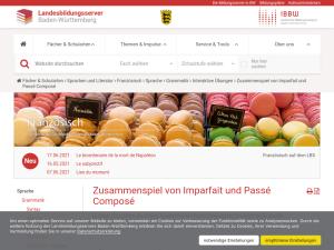 Cover: Zusammenspiel von Imparfait und Passé Composé — Landesbildungsserver Baden-Württemberg
