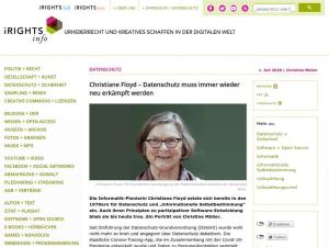 Cover: Christiane Floyd – Datenschutz muss immer wieder neu erkämpft werden