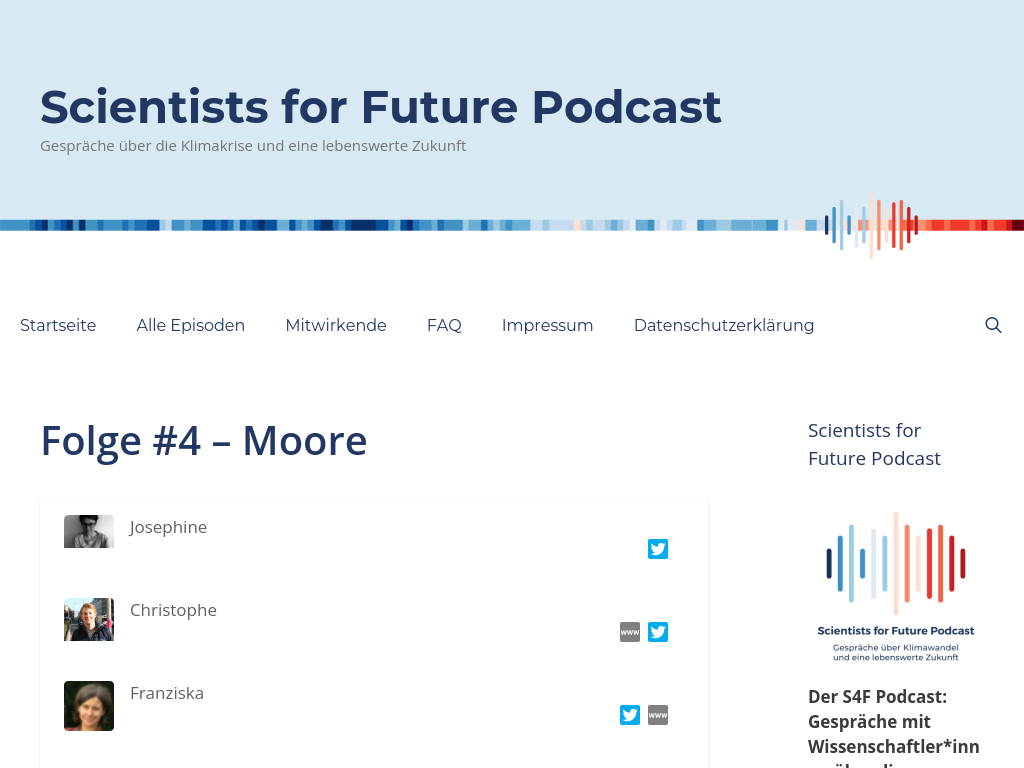 Cover: Moore – Scientists for Future Podcast