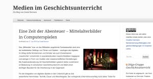 Cover: Eine Zeit der Abenteuer – Mittelalterbilder in Computerspielen | Medien im Geschichtsunterricht