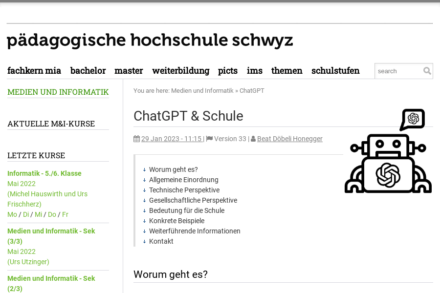 Cover: ChatGPT & Schule