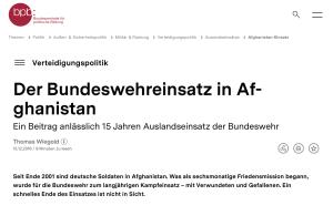 Cover: Der Bundeswehreinsatz in Afghanistan