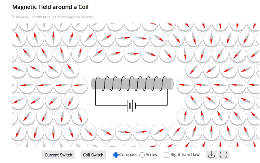 Cover: Magnetic Field around a Coil - JavaLab