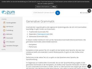 Cover: Generative Grammatik