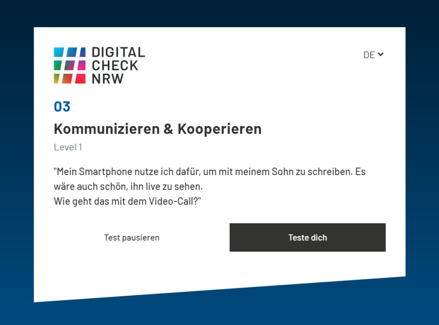 Cover: Digital Check NRW - Kommunizieren und Kooperieren