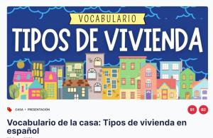 Cover: Vocabulario de la casa | Tipos de vivienda en español