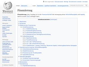 Cover: Finanzierung - wikipedia.org