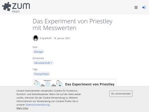 Cover: Das Experiment von Priestley mit Messwerten | ZUM-Apps