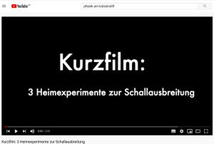 Cover: Kurzfilm: 3 Heimexperimente zur Schallausbreitung - YouTube