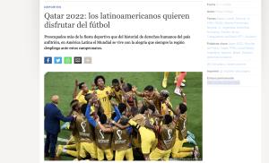 Cover: Qatar 2022 | Latinoamericanos quieren disfrutar del fútbol