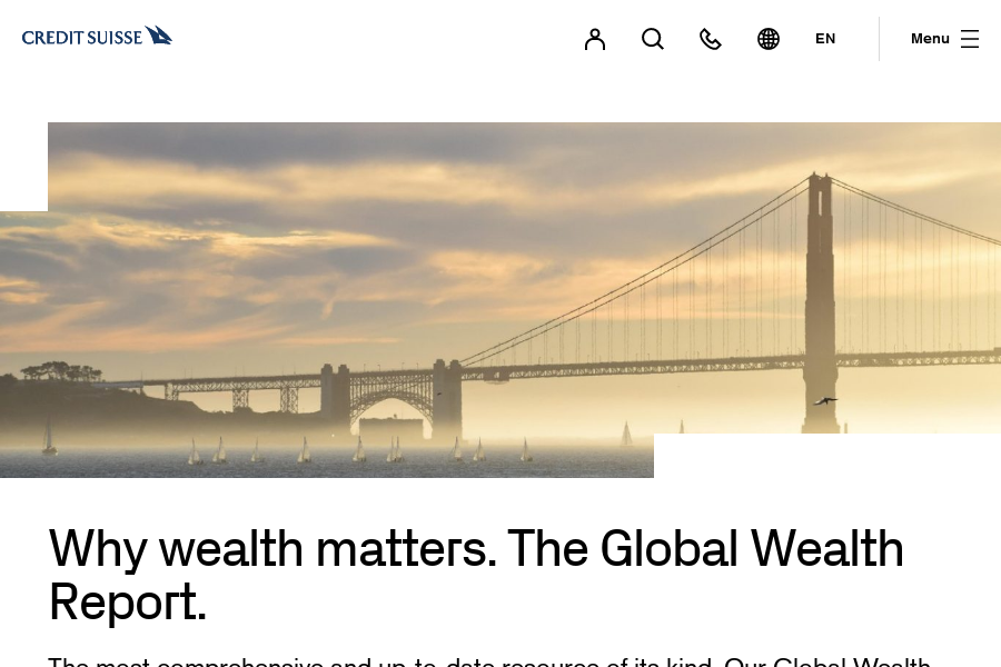 Cover: Global Wealth Report – Credit Suisse