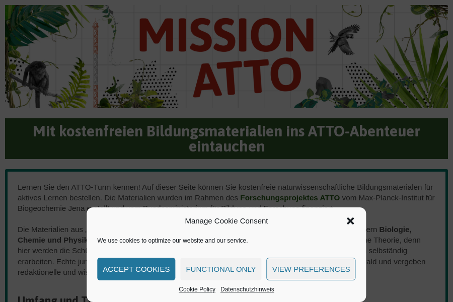 Cover: Mission ATTO. Forschung im grünen Ozean