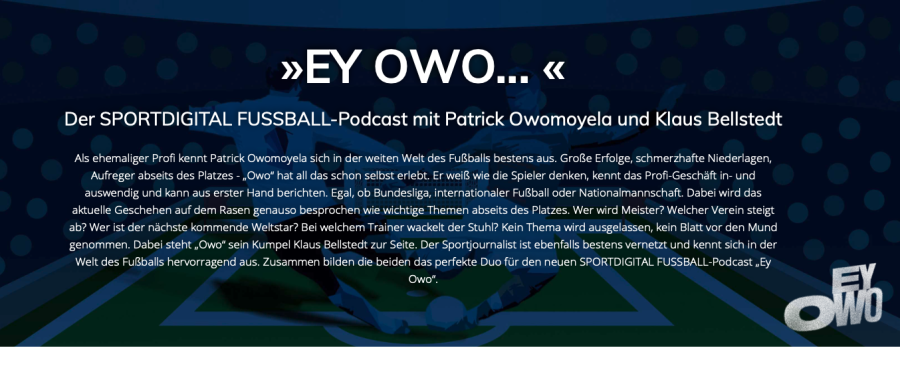 Cover: Ey Owo  - der SPORTDIGITAL FUSSBALL-Podcast