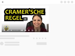 Cover: CRAMERSCHE REGEL 2x2 – Determinantenverfahren, Determinante, Gleichungssystem lösen - YouTube
