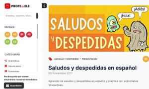 Cover: Saludos y despedidas en español 