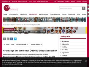 Cover: Grundzüge der deutschen (Arbeits-)Migrationspolitik  - Migrationsprofil Deutschland