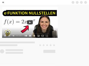 Cover: NULLSTELLEN e Funktion berechnen – e-Funktion Satz vom Nullprodukt - YouTube