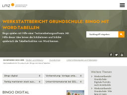 Cover: Werkstattbericht Grundschule: Bingo mit Word-Tabellen - Unterrichtsbeispiele und Materialien für die Medienbildung in der Grundschule