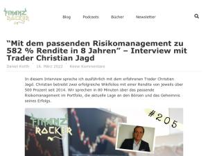 Cover: Christian Jagd: Mit dem passenden Risikomanagement zu 582 % Rendite