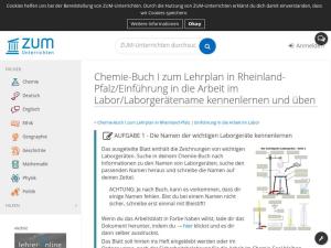 Cover: Chemie-Buch I zum Lehrplan in Rheinland-Pfalz/Einführung in die Arbeit im Labor/Laborgerätename kennenlernen und üben