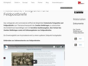 Cover: Historische Fotografien und Feldpostbriefe – Wer teilt, gewinnt! - EDUdigitaLE