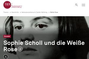Cover: Sophie Scholl und die Weiße Rose | bpb.de