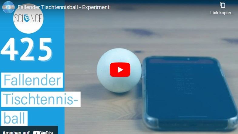 Cover: Fallender Tischtennisball - Experiment