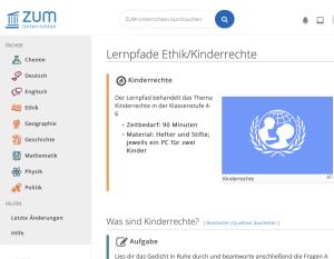 Cover: Lernpfade Ethik/Kinderrechte – ZUM-Unterrichten