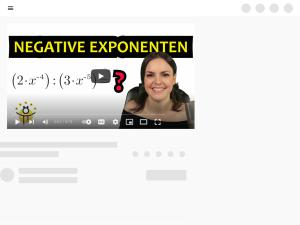 Cover: Potenzen mit NEGATIVEN EXPONENTEN berechnen – Hochzahlen umschreiben, Bruch, Klammer - YouTube