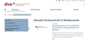 Cover: Aktuelle Förderaufrufe & Wettbewerbe Deutsche Vernetzungsstelle Ländliche Räume