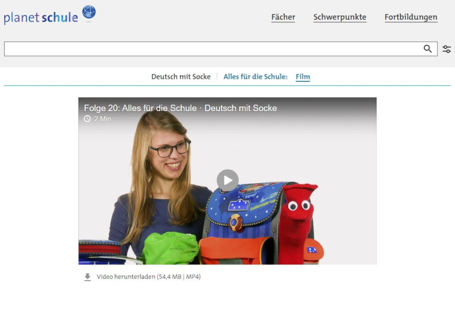 Cover: Alles für die Schule | Deutsch mit Socke