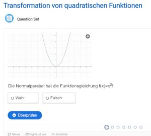 Cover: Transformation von quadratischen Funktionen | ZUM-Apps