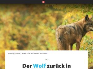 Cover: Der Wolf zurück in Deutschland - quarks.de