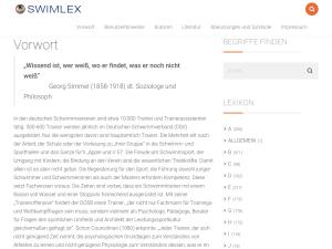 Cover: SWIMLEX | Das Lexikon des Schwimmsports