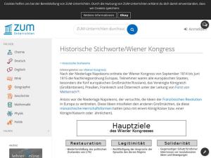 Cover: Historische Stichworte / Wiener Kongress | ZUM-Unterrichten