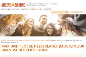 Cover: Max und Flocke Helferland: Baustein zur Brandschutzerziehung